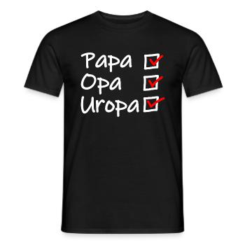 Uropa Opa Papa Vatertag Geschenk - Männer T-Shirt - Schwarz - Vorne - AI Model Male 178 light (178cm)