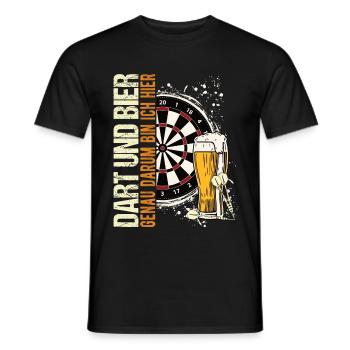 Dart 180 darten Darts Bier Kneipe Darter Dartsport - Männer T-Shirt - Schwarz - Vorne - AI Model Male 178 light (178cm)