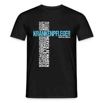 Krankenpfleger Krankenhaus Pfleger Geschenkidee - Männer T-Shirt - Schwarz - Vorne - AI Model Male 178 light (178cm)