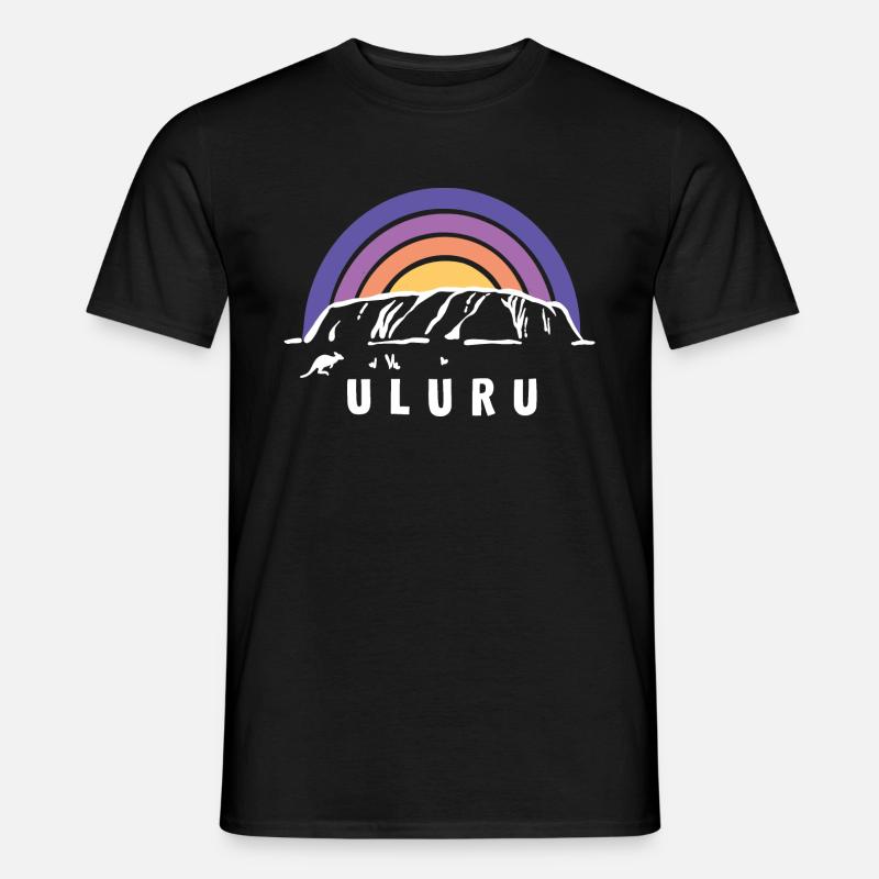 Uluru Ayers Rock Australien Down Under Souvenir - Männer T-Shirt - Schwarz