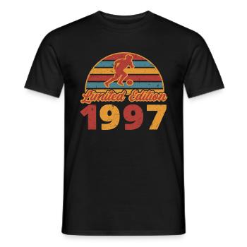 Anniversaire de footballeur footballeur 1997 - T-shirt homme - noir - Devant - AI Model Male 178 light (178cm)