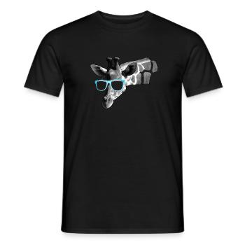 hip giraffe - Men's T-Shirt - black - Front - AI Model Male 178 light (178cm)