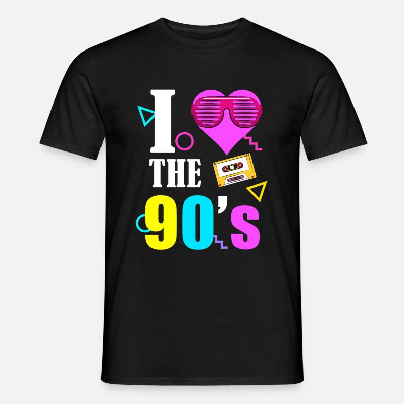 90s 80s 90s 80s - T-shirt homme - noir