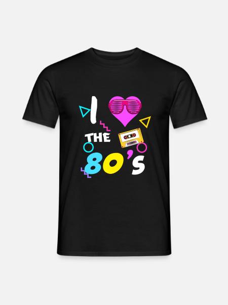 80s 90s 80s 90s - T-shirt męski - czarny