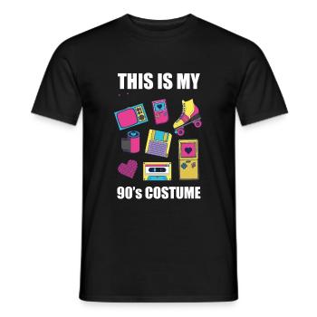 80s 90s 80s 90s - T-shirt homme - noir - Devant - AI Model Male 178 light (178cm)