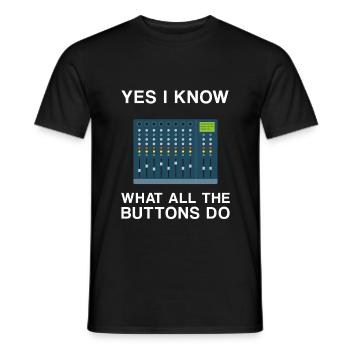 sound engineer ton engineer audio engineer tontech - Men's T-Shirt - black - Front - AI Model Male 178 light (178cm)
