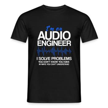 Audio Engineer ton ingenier sound engineer tontech - Männer T-Shirt - Schwarz - Vorne - AI Model Male 178 light (178cm)