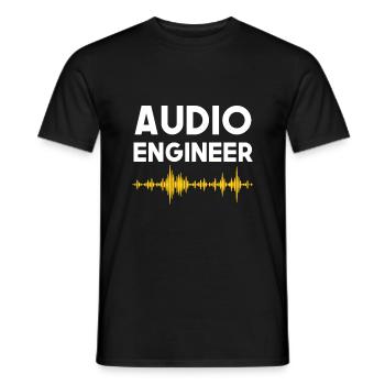 tontechniker ton ingenier sound engineer Audio Eng - Männer T-Shirt - Schwarz - Vorne - AI Model Male 178 light (178cm)