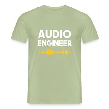 tontechniker ton ingenier sound engineer Audio Eng - Männer T-Shirt - Sage - Vorne - AI Model Male 178 light (178cm)
