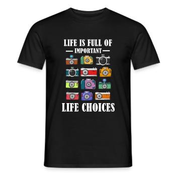 Photographe photographe photographe - T-shirt homme - noir - Devant - AI Model Male 178 light (178cm)