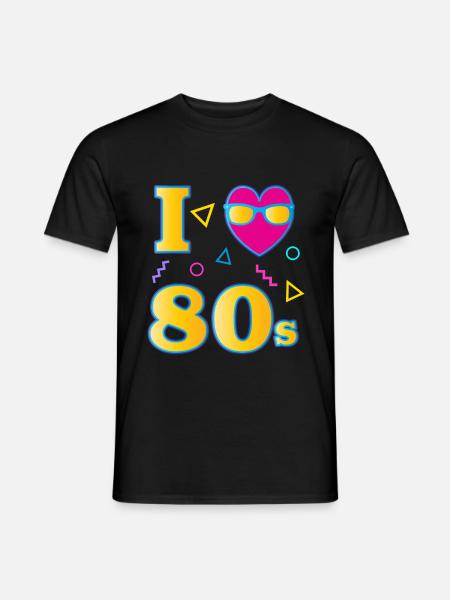 I love 80s - 80s - Men's T-Shirt - black