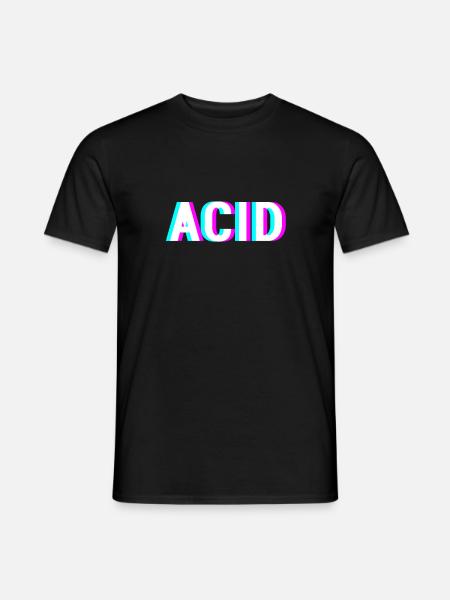 Acid - Rave Techno Party - Men's T-Shirt - black
