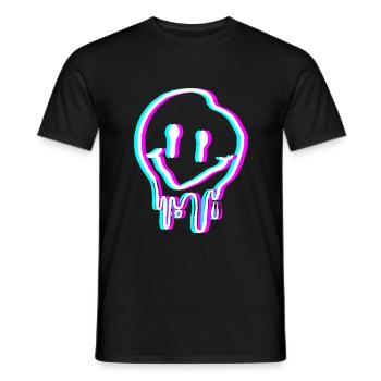 Smile Acid Trippy Trip - Männer T-Shirt - Schwarz - Vorne - AI Model Male 178 light (178cm)