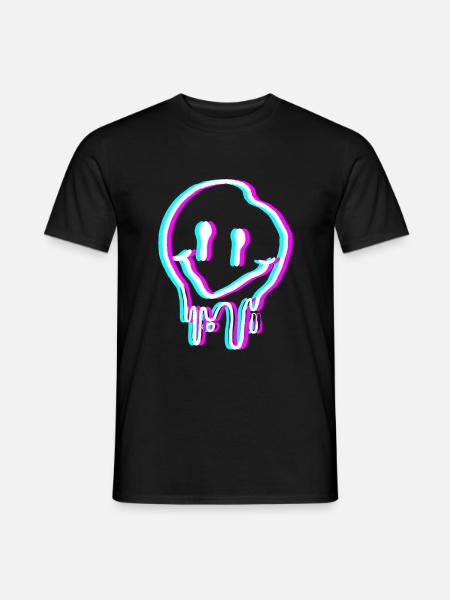 Smile Acid Trippy Trip - Men's T-Shirt - black