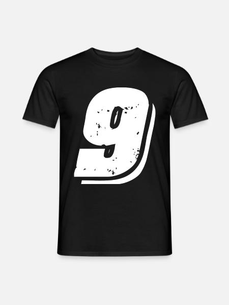 9 Zahl Symbol - Männer T-Shirt - Schwarz