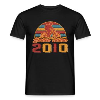 Fahrrad Bike Fahrradfahrer Geburtstag 2010 - Männer T-Shirt - Schwarz - Vorne - AI Model Male 178 light (178cm)