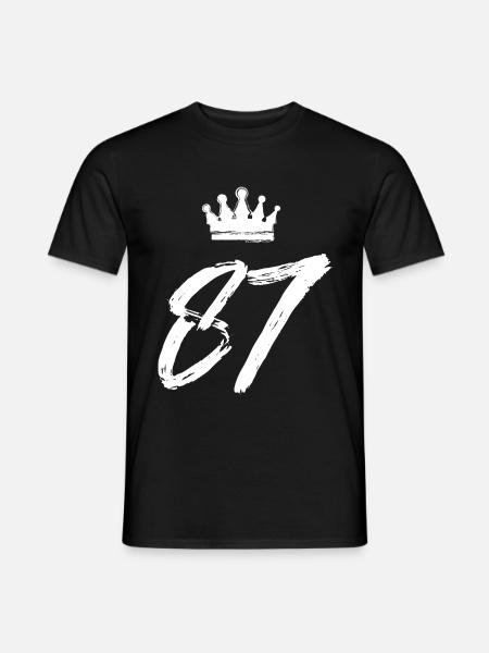 87 Couronne numérique - T-shirt homme - noir