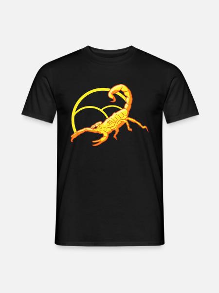 Venomgul scorpion hotar med sitt sting - T-shirt herr - svart