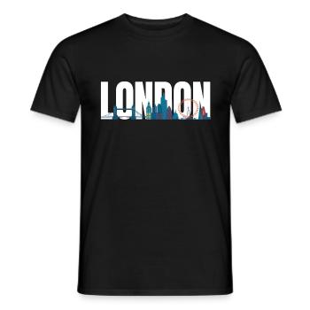 London Skyline UK England Tower Bridge Geschenk - Männer T-Shirt - Schwarz - Vorne - AI Model Male 178 light (178cm)