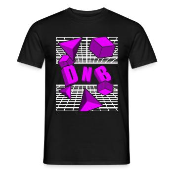 Drum and bass music 3D effect party dance DNB - T-shirt homme - noir - Devant - AI Model Male 178 light (178cm)