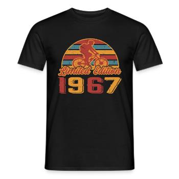 Cyclist Bike Cyclist Bicycle Built in 1967 - Men's T-Shirt - black - Front - AI Model Male 178 light (178cm)