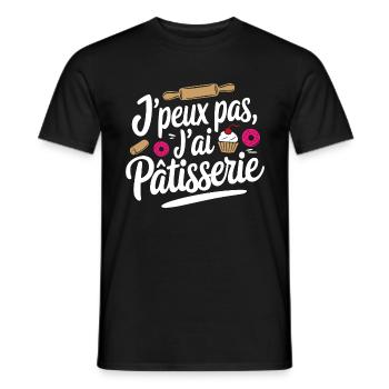 J'peux pas j'ai pâtisserie - cadeau fan patisserie - T-shirt homme - noir - Devant - AI Model Male 178 light (178cm)