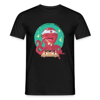 Oktopus Sushi Sushimeister - Männer T-Shirt - Schwarz - Vorne - AI Model Male 178 light (178cm)