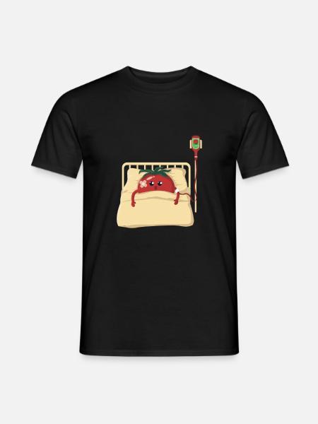Tomate im Krankenhaus - Männer T-Shirt - Schwarz