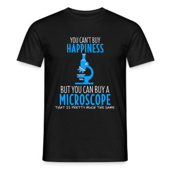 Biologist Shirt Biology Microscope Laboratory Gift - Men's T-Shirt - black - Front - AI Model Male 178 light (178cm)