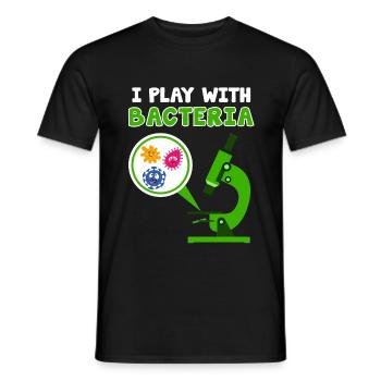 Biologist Shirt Biology Microscope Laboratory Gift - Men's T-Shirt - black - Front - AI Model Male 178 light (178cm)