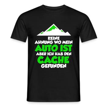 Geocaching Shirt Geocacher Gps Geocache Geschenk - Männer T-Shirt - Schwarz - Vorne - AI Model Male 178 light (178cm)