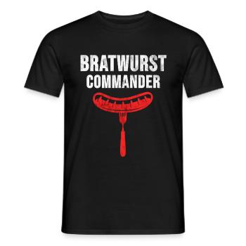Grill T-Shirt Steak Griller Grillmeister Geschenk - Männer T-Shirt - Schwarz - Vorne - AI Model Male 178 light (178cm)