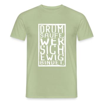 Baptist who eternally binds bachelor party - Men's T-Shirt - sage - Front - AI Model Male 178 light (178cm)