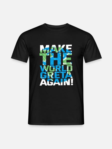 Make the World Greta again! - Men's T-Shirt - black