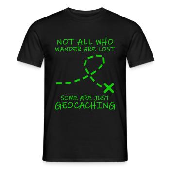 Géocachette Shirt Geocacher Gps Geocache Gift - T-shirt homme - noir - Devant - AI Model Male 178 light (178cm)