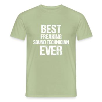 Tontechniker Mischpult Bestes Geschenk - Männer T-Shirt - Sage - Vorne - AI Model Male 178 light (178cm)