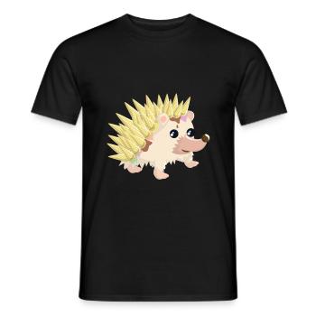 Igel mit Eiswaffeln - T-shirt homme - noir - Devant - AI Model Male 178 light (178cm)