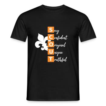 Pfadfinder Camping Zelten Selbstbewusst Geschenk - Männer T-Shirt - Schwarz - Vorne - AI Model Male 178 light (178cm)
