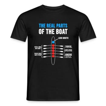 Rudern Ruderer Ruderboot Trainer Spruch Geschenk - Men's T-Shirt - black - Front - AI Model Male 178 light (178cm)