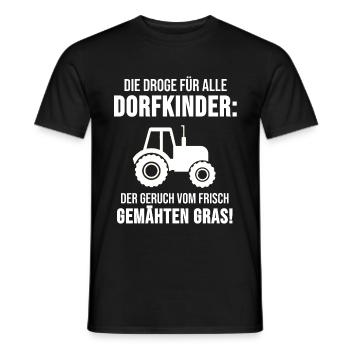 village paysan agriculteur campagne vivre herbe cadeau - T-shirt homme - noir - Devant - AI Model Male 178 light (178cm)