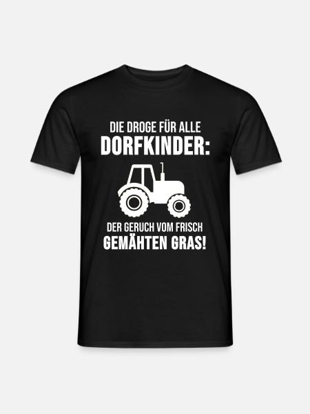 Dorf Landei Landwirt Landleben Gras Geschenk - Männer T-Shirt - Schwarz