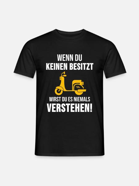 Moped Mofa Rollerfahrer Roller Motorrad Geschenk - Männer T-Shirt - Schwarz