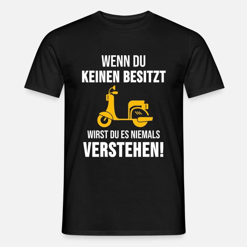 Moped Mofa Rollerfahrer Roller Motorrad Geschenk - Männer T-Shirt - Schwarz