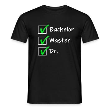 Doktortitel Promotion Doktor Spruch Geschenk - Männer T-Shirt - Schwarz - Vorne - AI Model Male 178 light (178cm)