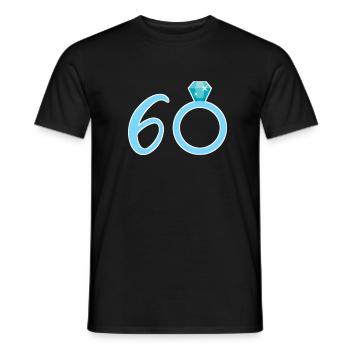 Anniversaire de mariage en diamant disant un cadeau - T-shirt homme - noir - Devant - AI Model Male 178 light (178cm)