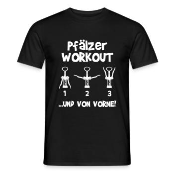 Weinfest Pfalz Schorle Korkenzieher Geschenk - Männer T-Shirt - Schwarz - Vorne - AI Model Male 178 light (178cm)
