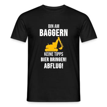 Bagger Baggerfahrer Baggerfahrer Lustig Geschenk - Männer T-Shirt - Schwarz - Vorne - AI Model Male 178 light (178cm)
