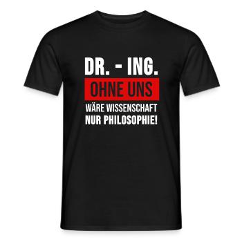 Doktortitel Promotion Doktor Ingenieur Geschenk - Männer T-Shirt - Schwarz - Vorne - AI Model Male 178 light (178cm)
