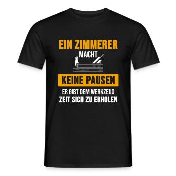 Zimmermann Zimmerer Zimmerei Lustiges Geschenk - Männer T-Shirt - Schwarz - Vorne - AI Model Male 178 light (178cm)