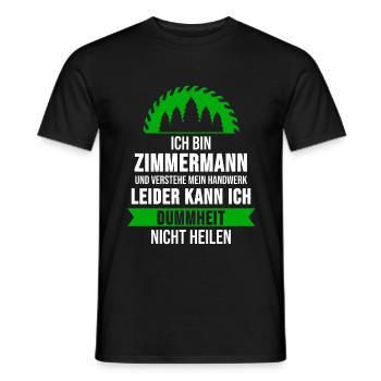 Zimmermann Carpenter Carpentry Saying Gift - Men's T-Shirt - black - Front - AI Model Male 178 light (178cm)